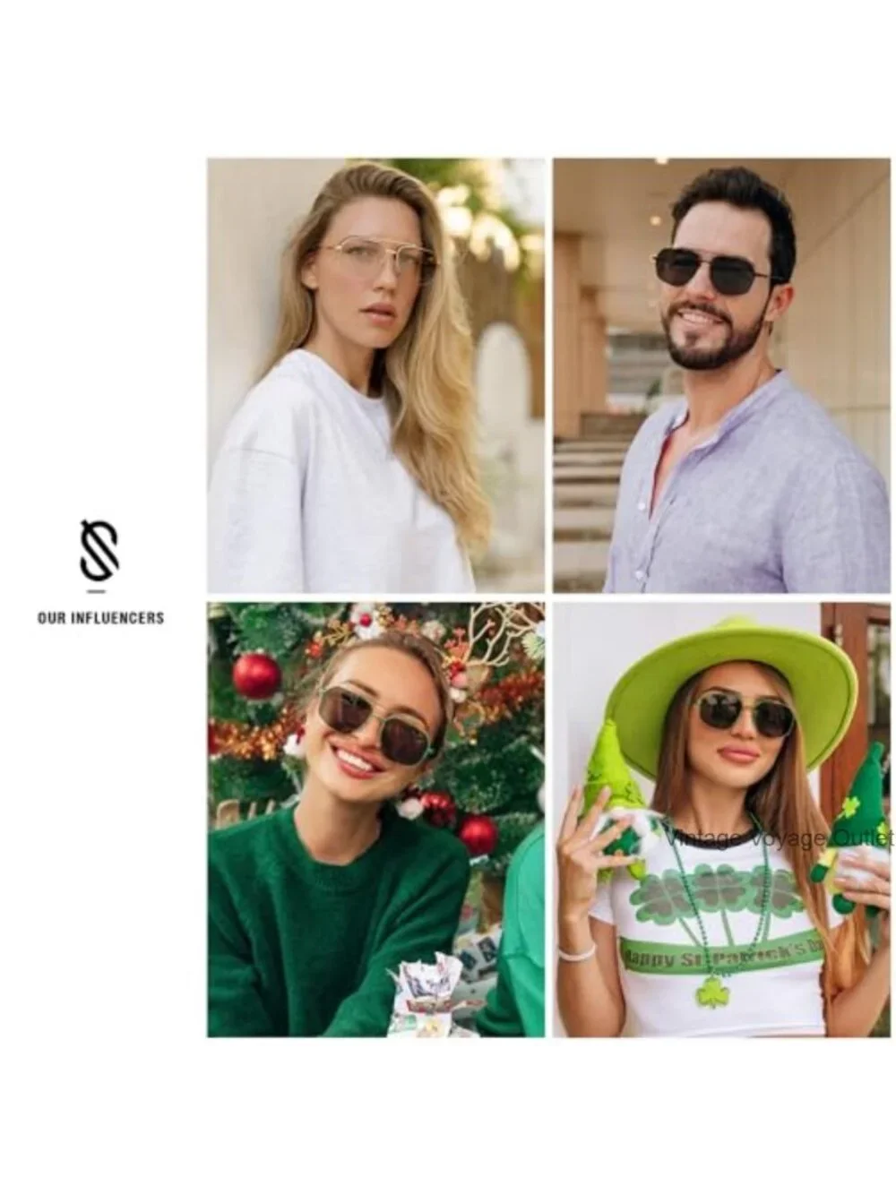 Semi-Rimless Aviator Sunglasses for Women Metal Frame UV400 PC Lenses